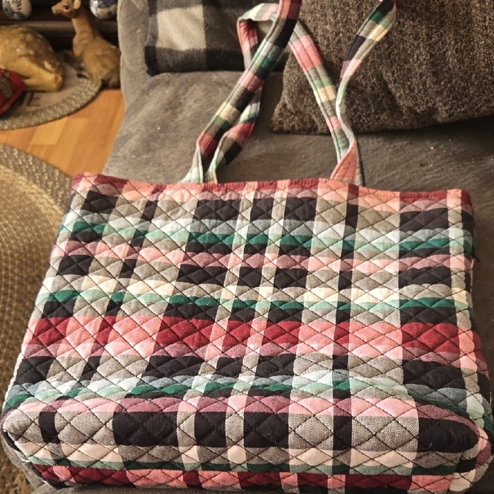 Multicolor Quilted Tote Bag